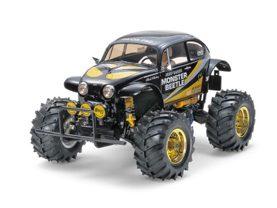 Off-Road | Cars/Tanks Tamiya Tamiya - Monster Beetle (2015) Black Edition (Black Body, Black Chassis) [47419] Rc Kit W/ Beginner Ready To Run Combo