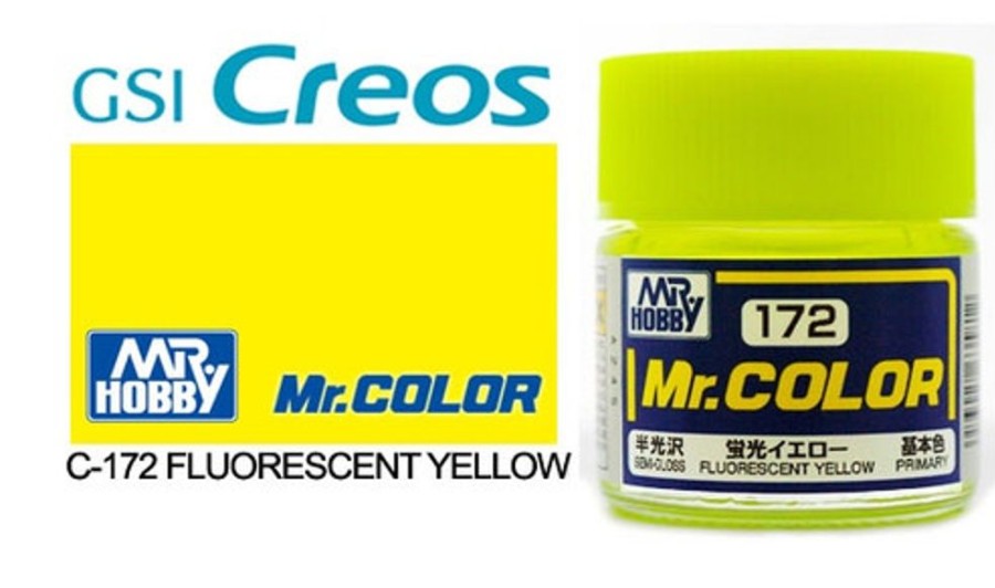 Mr. Hobby Paint | Accessories Mr Hobby Gunze - C172 Mr Color Gloss Fluororescent Yellow