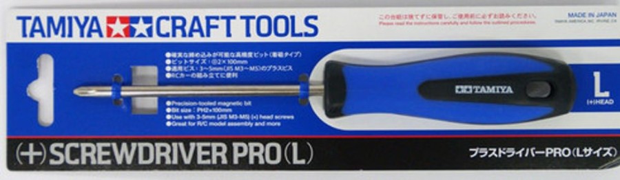 Craft Tools | Accessories Tamiya Tamiya - Screwdriver Pro ( + ) (Size:L) [74120]