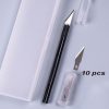 Craft Tools | Accessories Deli Deli Modle Carving Knife ( Alloy Handle) + 10 Pcs Spare Blade