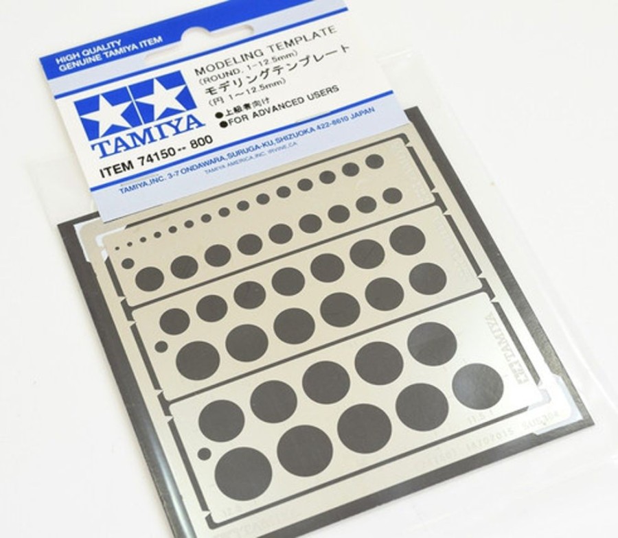 Craft Tools | Accessories Tamiya Tamiya - Modeling Template (Round/1-12.5Mm) [74150]