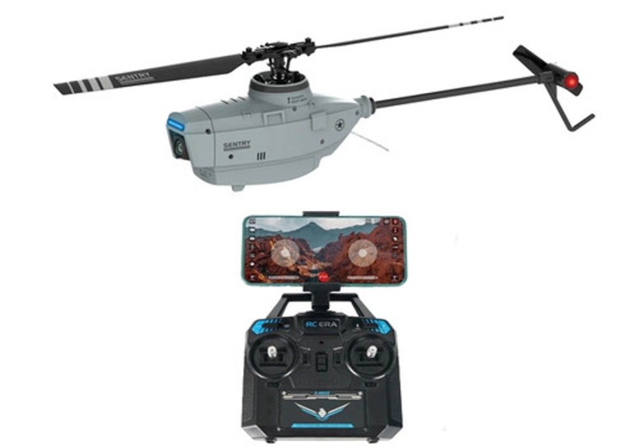 Drones/Helis C127 Rc Era C127 2.4Ghz 4Ch Wifi Sentry Helicopter Wide Angle 720P Camera Single Paddle Spy Drone