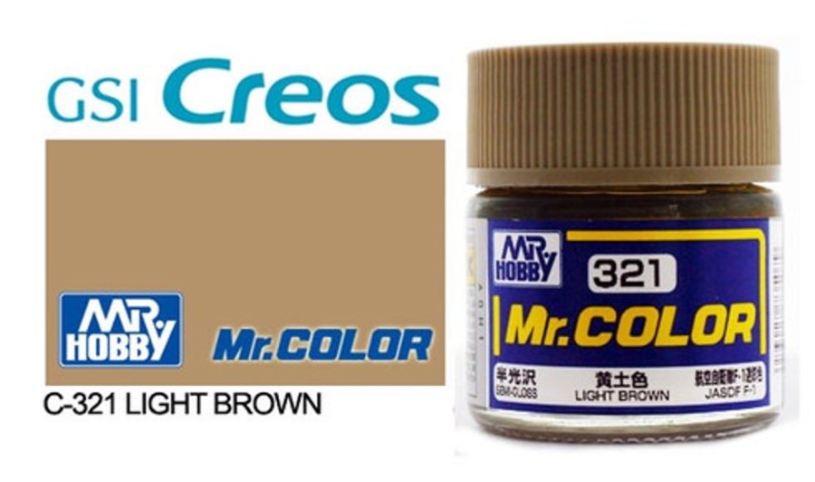 Mr. Hobby Paint | Accessories Mr Hobby Gunze - C321 Mr Color Semi Gloss Light Brown