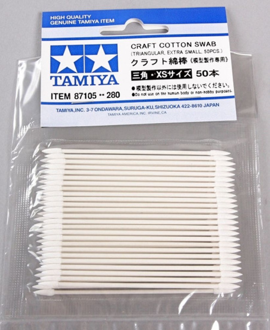 Thinner, Cleaner & Other | Accessories Tamiya Tamiya Craft Cotton Swab (Triangular, Extra Small, 50Pcs) [87105]