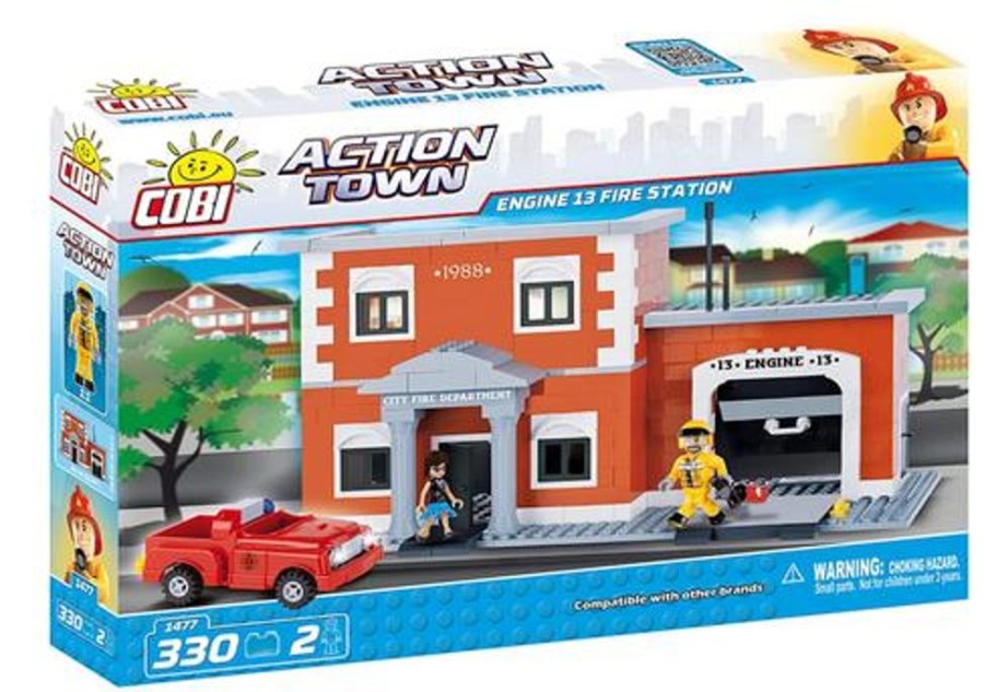 Model & Die-Cast Cobi Cobi - Action Town 1477 Engine 13 Fire Station 330Pcs