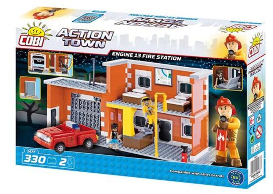 Model & Die-Cast Cobi Cobi - Action Town 1477 Engine 13 Fire Station 330Pcs