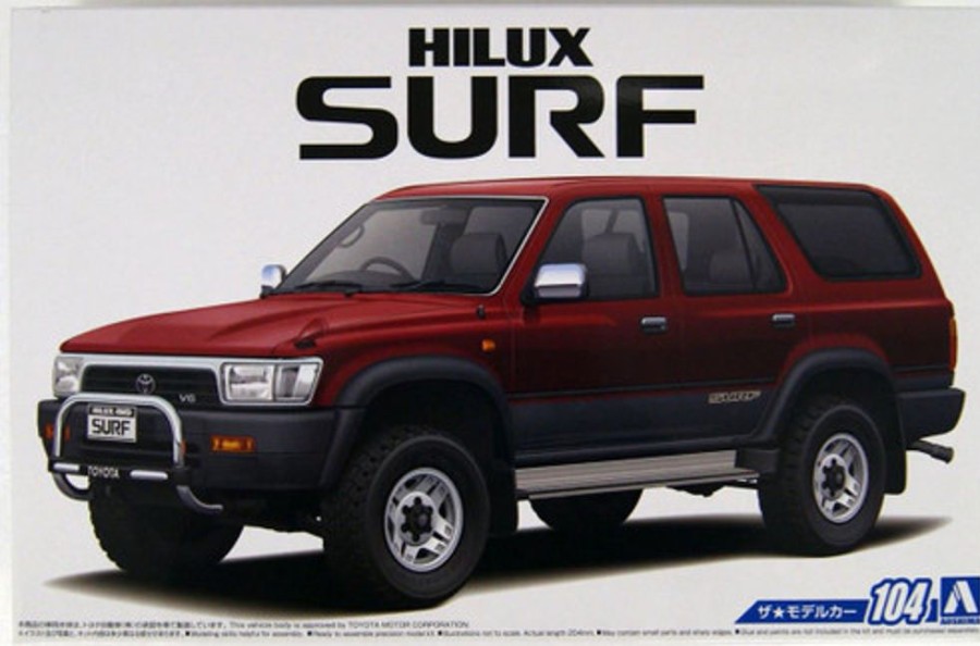 Cars | Model & Die-Cast Aoshima Aoshima The Model Car 104 Toyota Vzn130G Hilux Surf Ssr-X Wide Body '91 1/24 Scale Kit