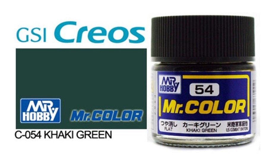 Mr. Hobby Paint | Accessories Mr Hobby Gunze - C054 Mr Color Flat Khaki Green