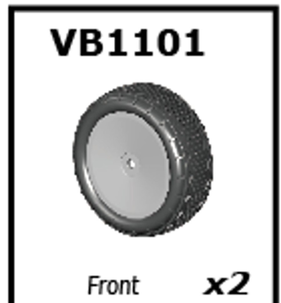 Rim & Tyre | Parts Vkar Vkar Racing 1/10 V.4B Buggy Front Wheel Set Vb1101