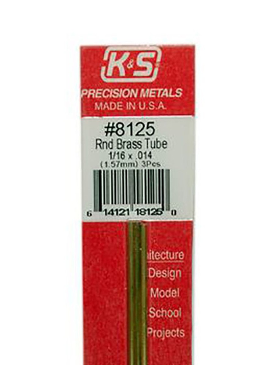 Brass | Accessories K&S K&S Brass Round Tube 1/16" X .014" #8125