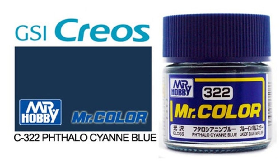 Mr. Hobby Paint | Accessories Mr Hobby Gunze - C322 Mr Color Gloss Phalocyanne Blue