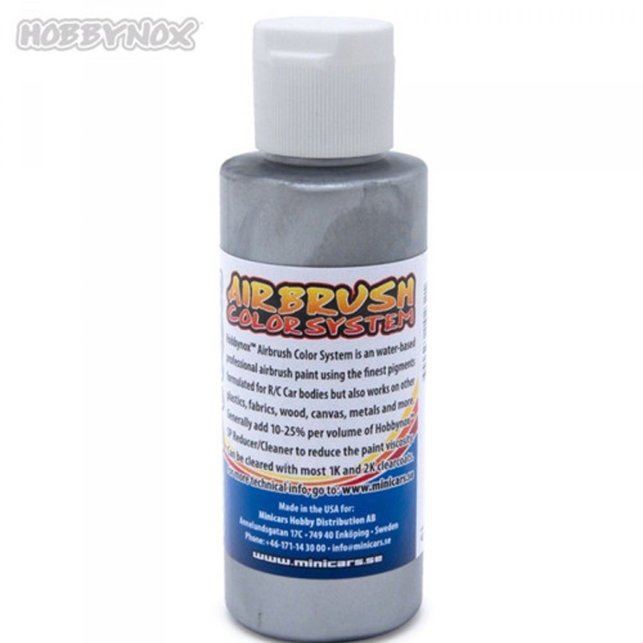 Hobbynox Paint | Accessories Hobbynox Hobbynox - Airbrush Color Pearl Silver 60Ml