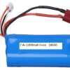 Li-On Battery | Batt/Charger WPL 7.4V 1300Mah Li-Ion 18650