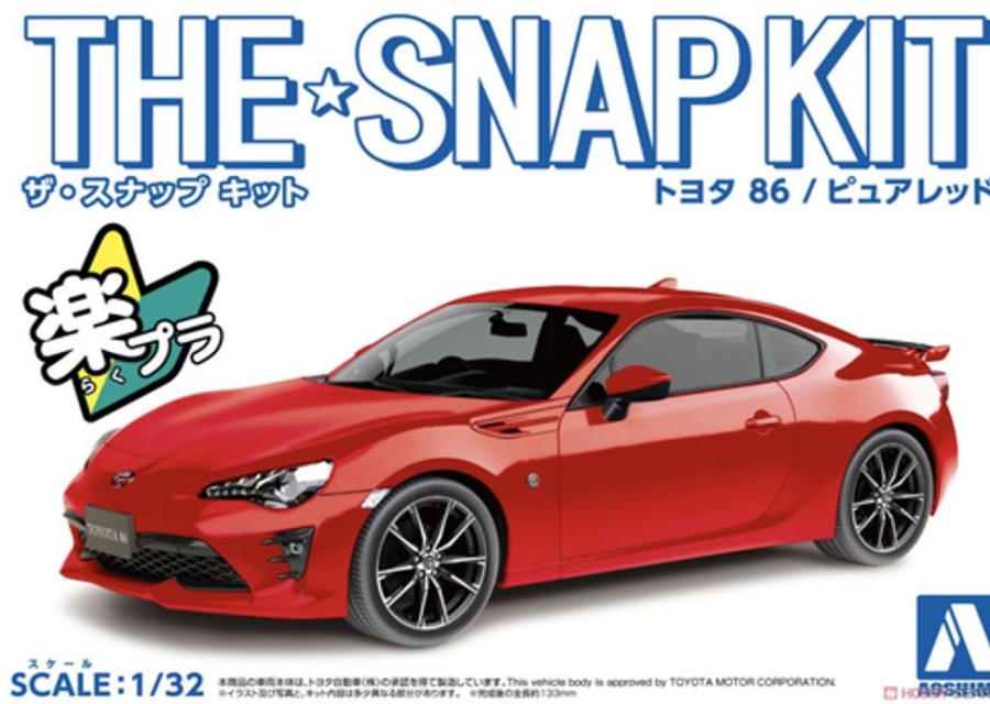 Cars | Model & Die-Cast Aoshima Aoshima - Toyota86 (Pure Red) (Model Car) Snap Kit