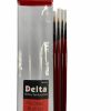 Delta Brushes | Accessories Delta Delta Fine Detail Brush Set W/ Vinyl Storage Pouch