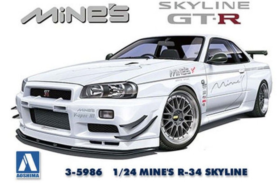 Cars | Model & Die-Cast Aoshima Aoshima 1/24 Vehicles Mine'S R34 Nissan Skyline 5986