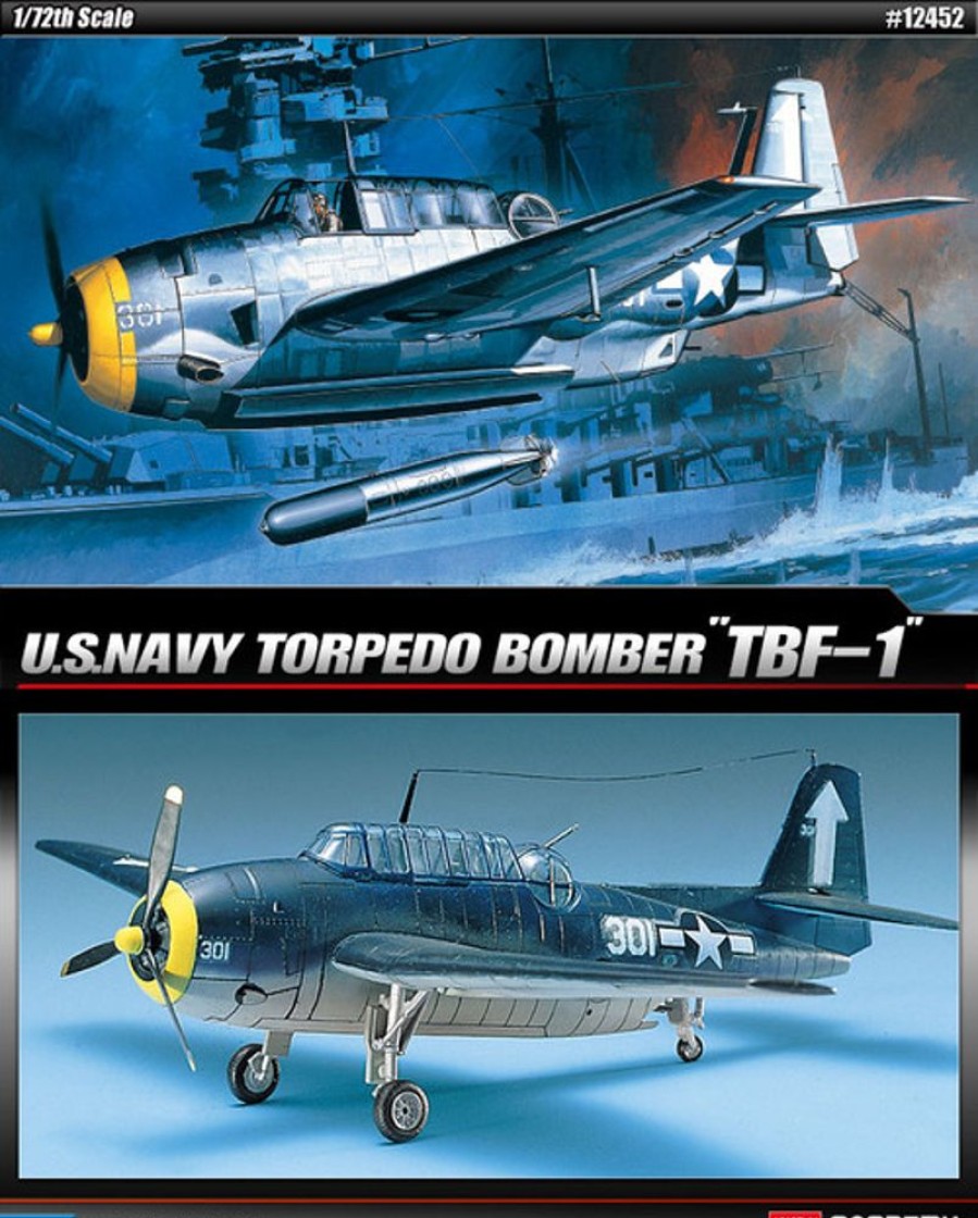 Aircraft | Model & Die-Cast Academy Academy 1/72 Tbf1 Avenger Us Bomber Plastic Model Kit [12452]