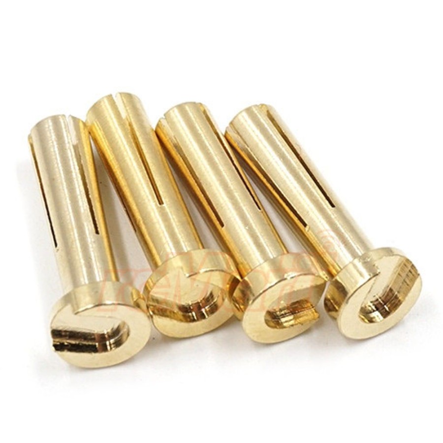 Car Parts By Brand | Parts Yeah Racing 4X18Mm Gold Male Bullet Plug 4 Pcs