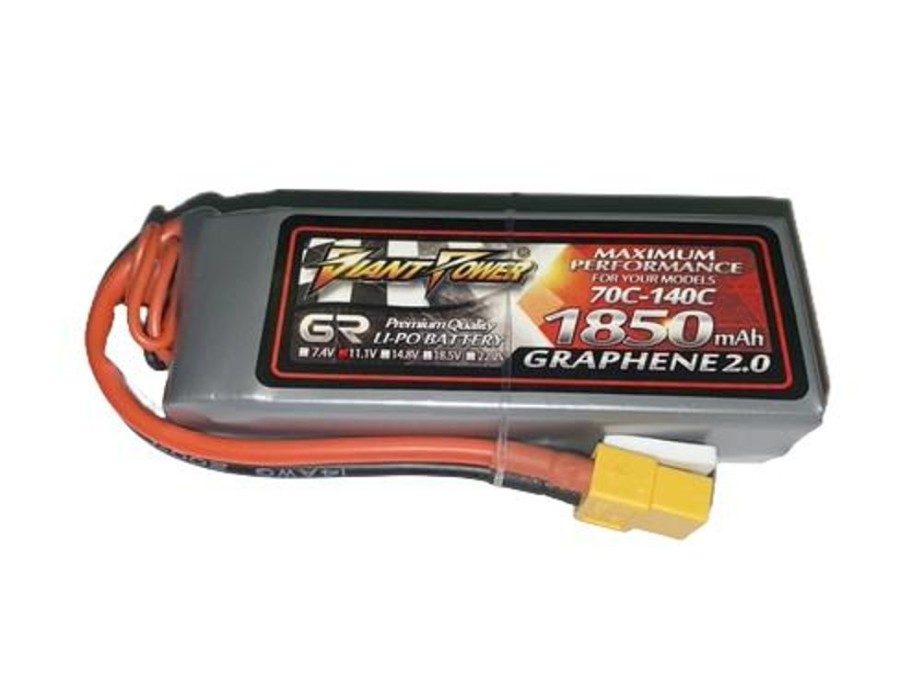 Lithium Polymer Batteries | Batt/Charger Giant Power Giant Power Graphene 3S 11.1V 1850Mah 70C Li-Po W/ Xt-60 Plug