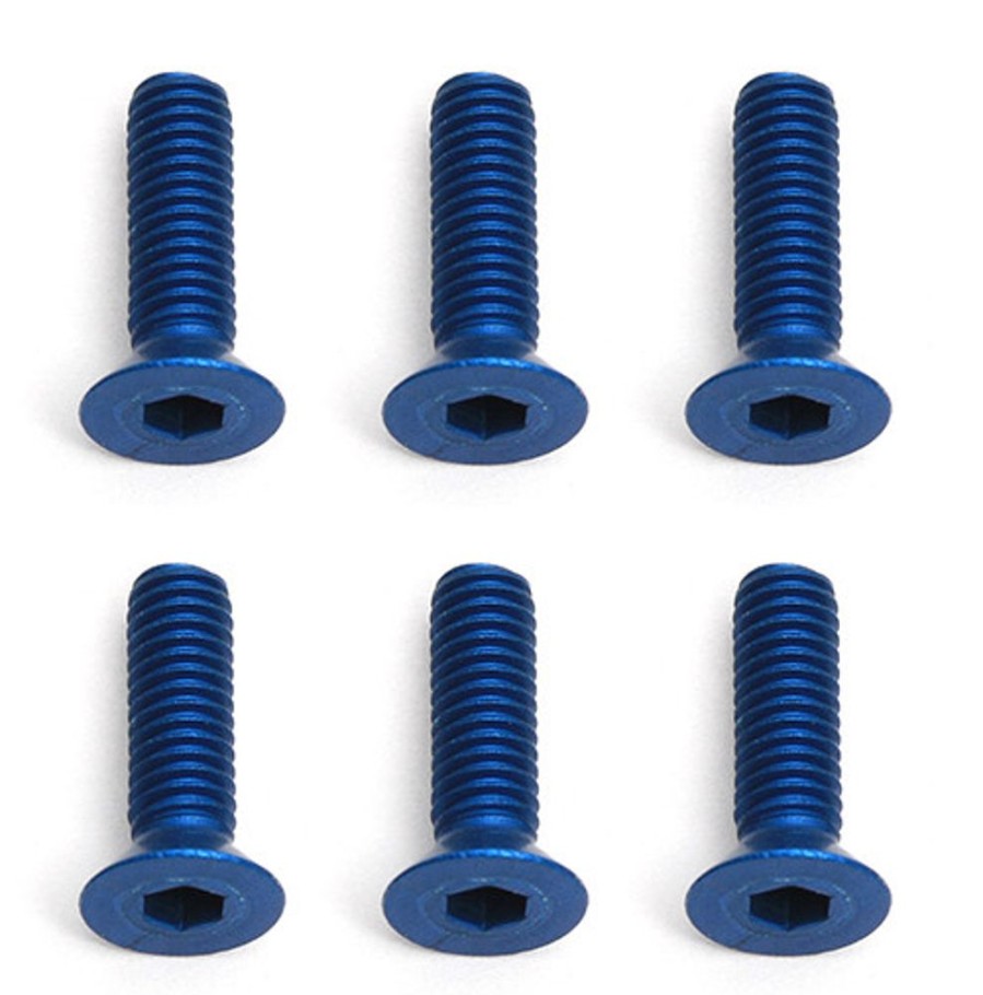 Car Parts By Brand | Parts Team Associated (D) Team Associated 3X10Mm Aluminum Flat Head Screw (Blue) (6)