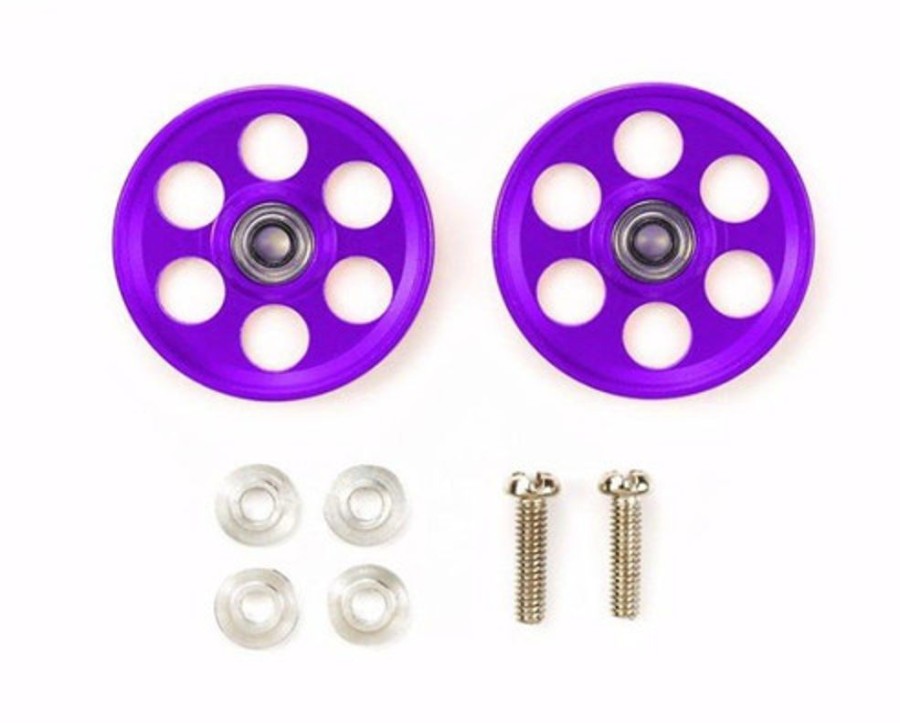 Parts Tamiya Tamiya - Hg Lightweight Aluminum Ringless Ball-Race Rollers (19Mm, Purple) [95539]