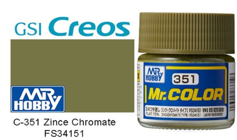 Mr. Hobby Paint | Accessories Mr Hobby Gunze - C351 Mr Color Zinc Chromate Fs34151