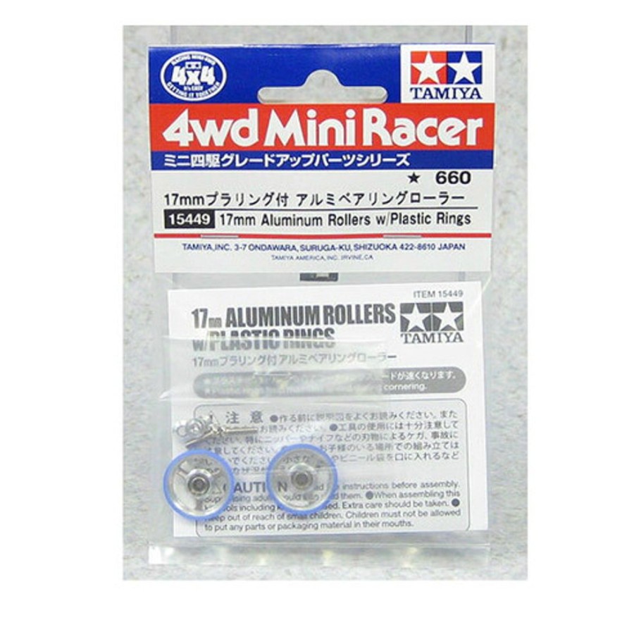 Parts Tamiya Tamiya 17Mm Aluminum Rollers W/Plastic Rings