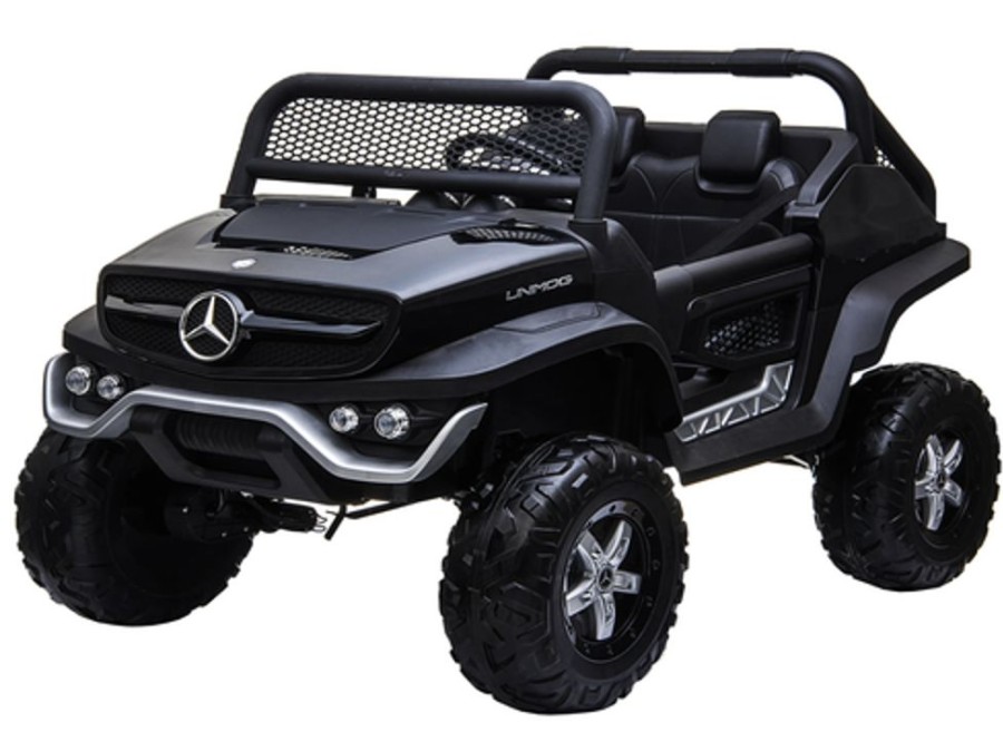 Ride On Softsunshine Latest Mercedes Licensed 4 Wheel Drive 12V Unimog Ride On Toy (Black)