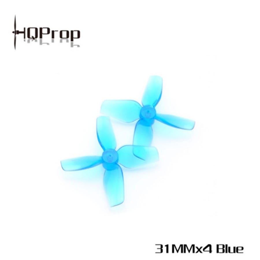 Propellers | Parts HQProp Hq Micro Whoop Prop 31Mmx4 (2Cw+2Ccw)-1Mm Shaft (Blue)