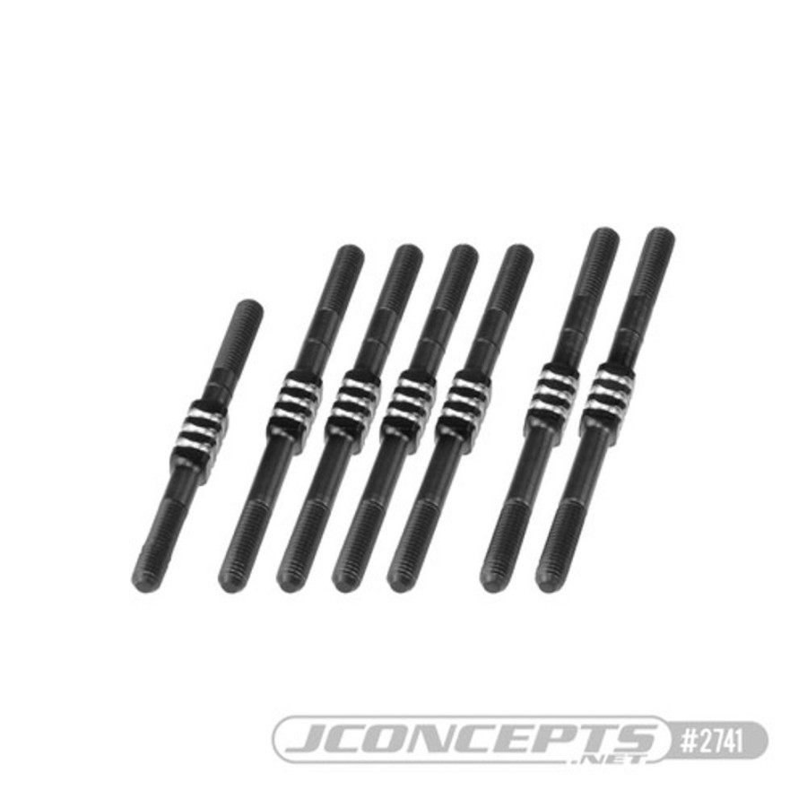 Offroad Racing Accessories | Parts JConcepts Jconcepts Rc10 B74 Fin Titanium Turnbuckle Set (Black)