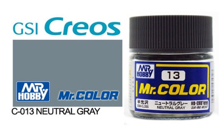 Mr. Hobby Paint | Accessories Mr Hobby Gunze - C013 Mr Color Semi Gloss Neutral Grey