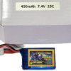 Lithium Polymer Batteries | Batt/Charger Giant Power Giant Power Graphene 2S 450Mah 25C Li-Po W/ Jst Plug