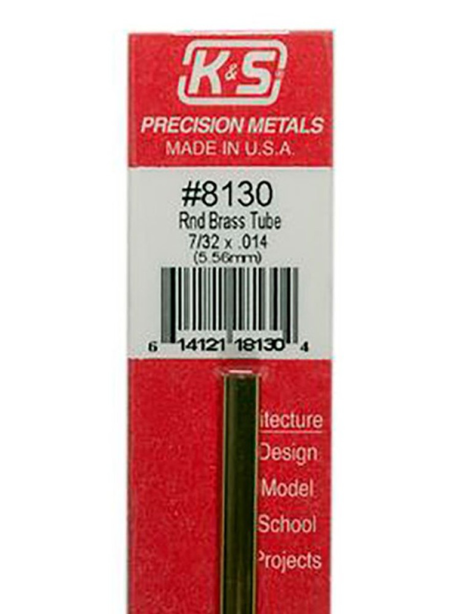 Brass | Accessories K&S K&S Brass Round Tube 7/32" X 12" #8130