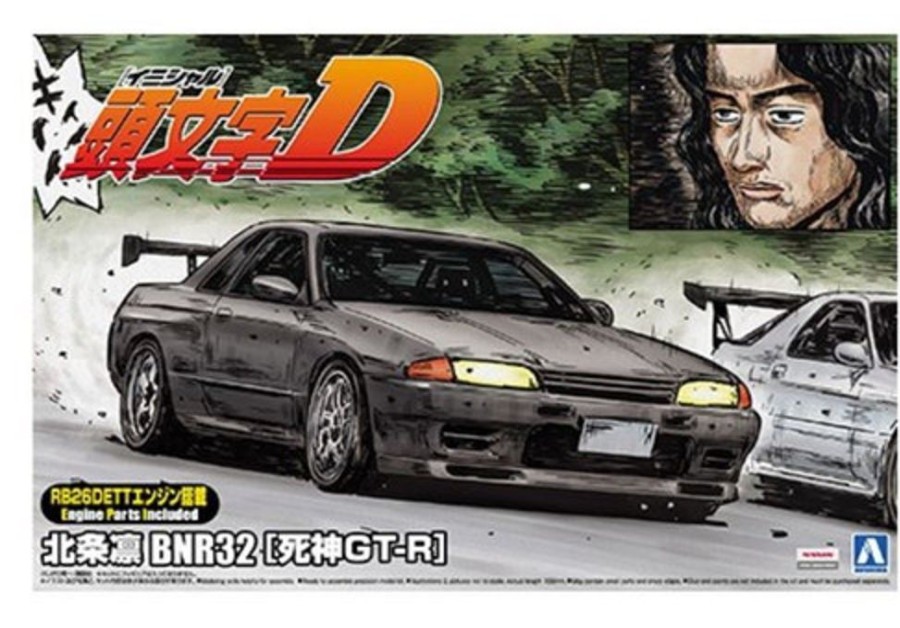 Cars | Model & Die-Cast Aoshima Aoshima - 1/24 Initial D No.4 Rin Hojyo Bnr32 Skyline Gt-R