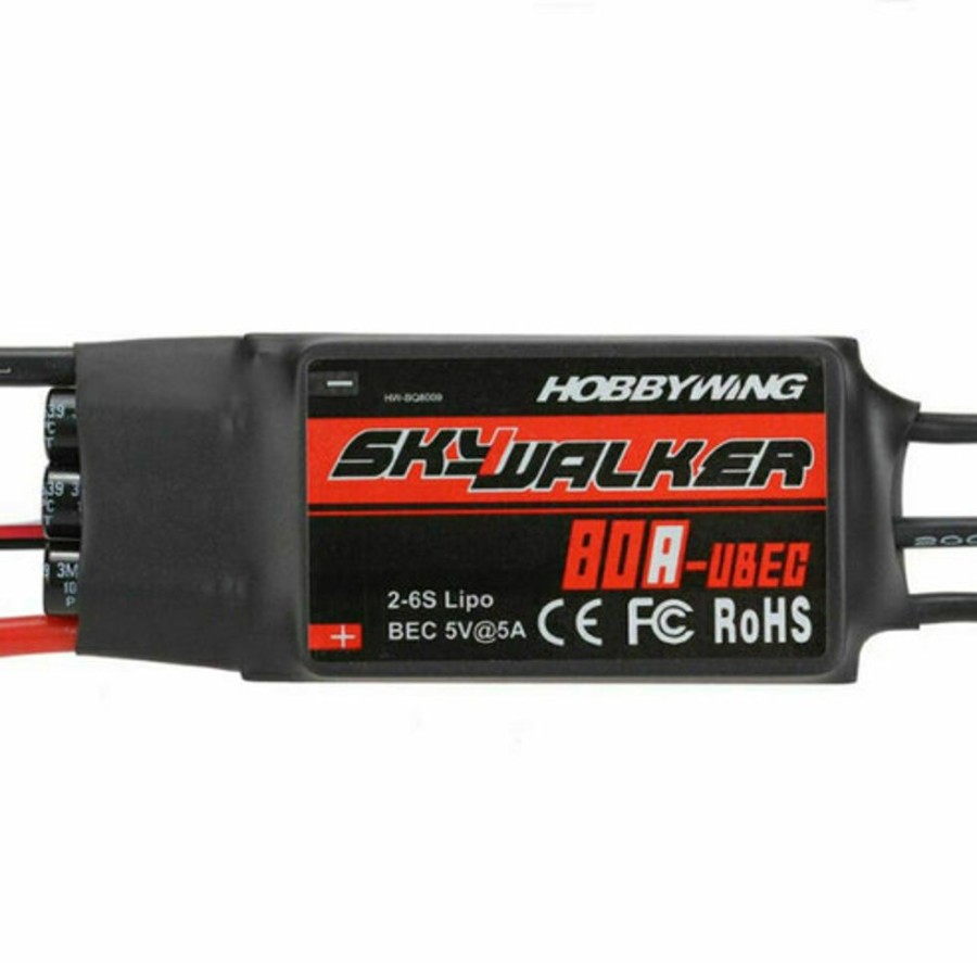 Air | Electronics HobbyWing (D) Hobbywing 30216200 Skywalker-80A-Ubec Aircraft Esc