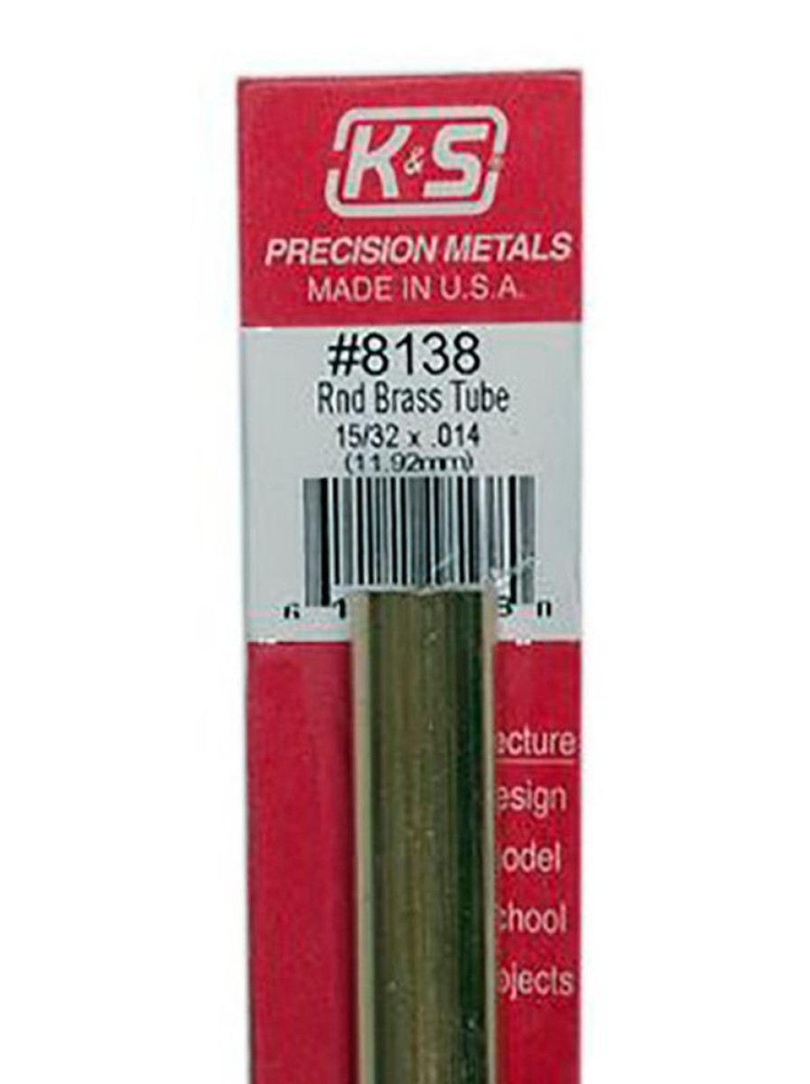 Brass | Accessories K&S K&S Brass Round Tube 15/32" X 12" #8138