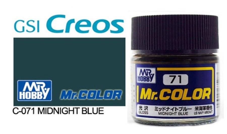 Mr. Hobby Paint | Accessories Mr Hobby Gunze - C071 Mr Color Gloss Midnight Blue