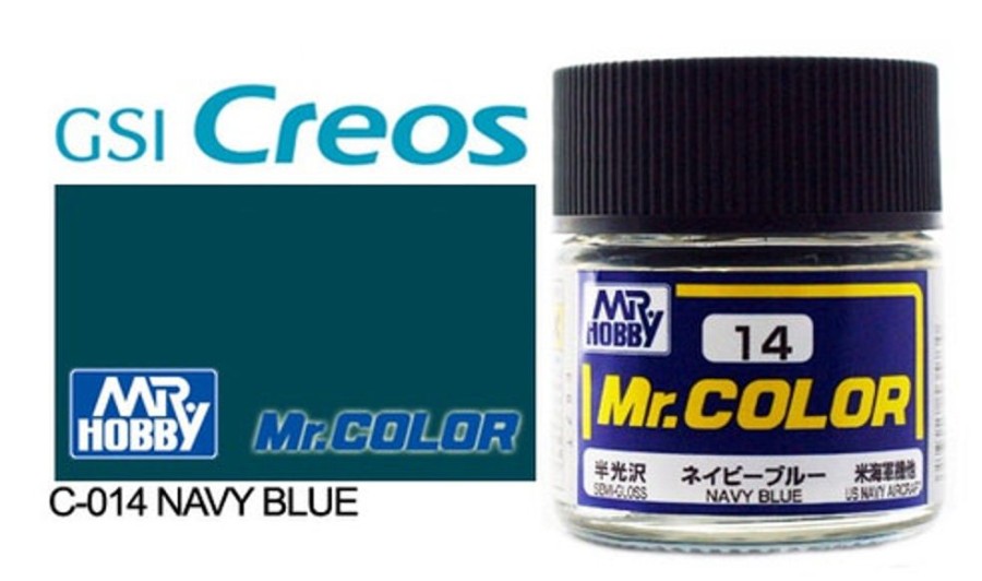 Mr. Hobby Paint | Accessories Mr Hobby Gunze - C014 Mr Color Semi Gloss Navy Blue