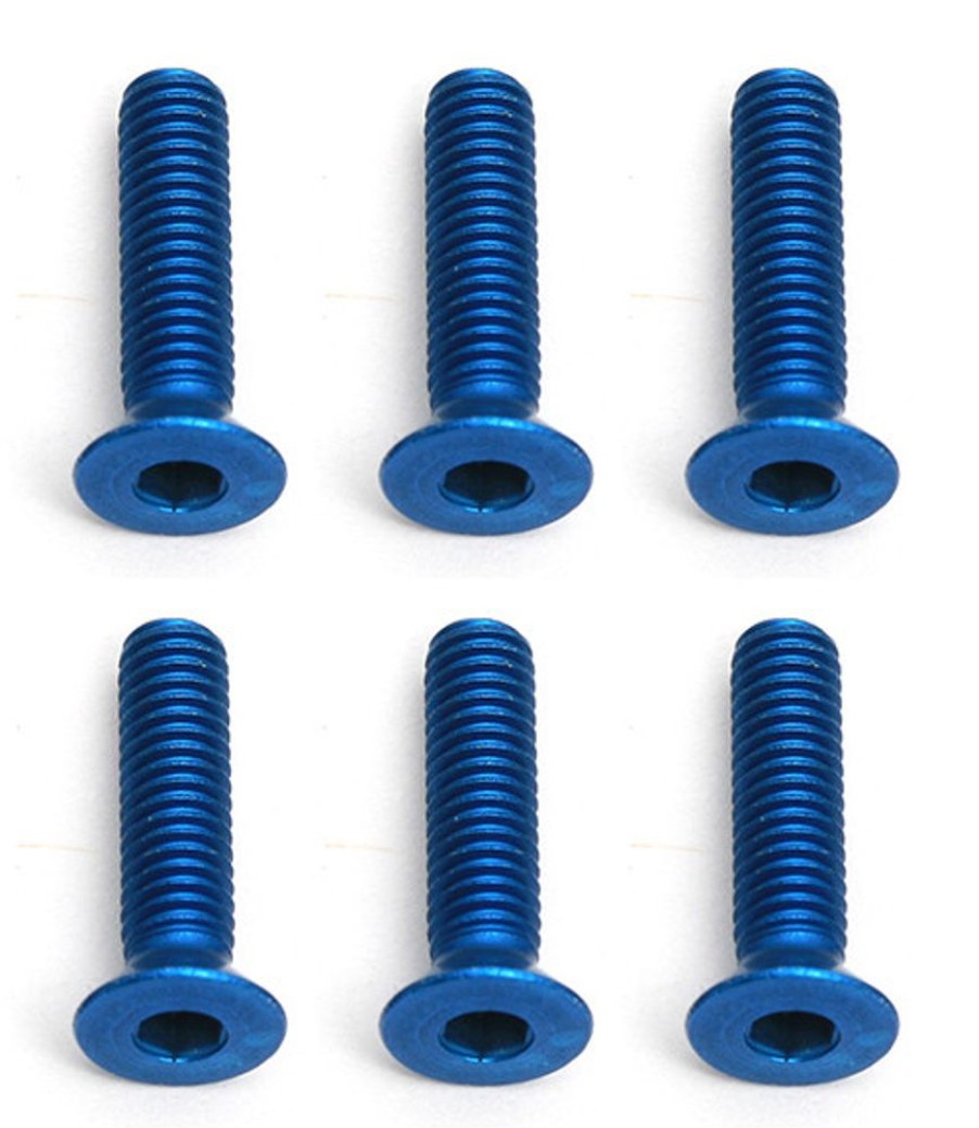 Car Parts By Brand | Parts Team Associated (D) Team Associated 3X12Mm Aluminum Flat Head Screw (Blue) (6)