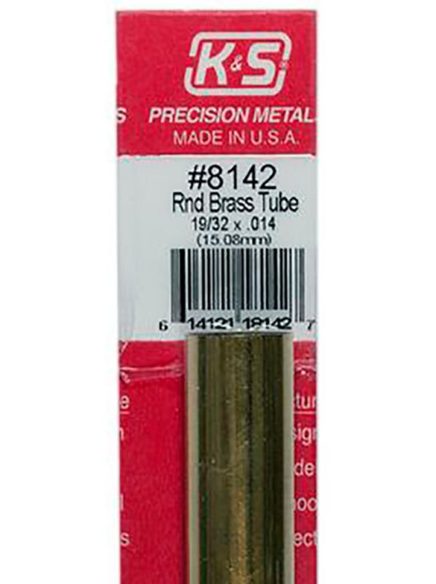 Brass | Accessories K&S K&S Brass Round Tube 19/32" X 12" #8142