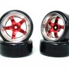 Rim & Tyre | Parts CS model Cs Model 1: 10 Drift Car Scale Tyre & Rim 4Pcs 3Mm Offset Wheels