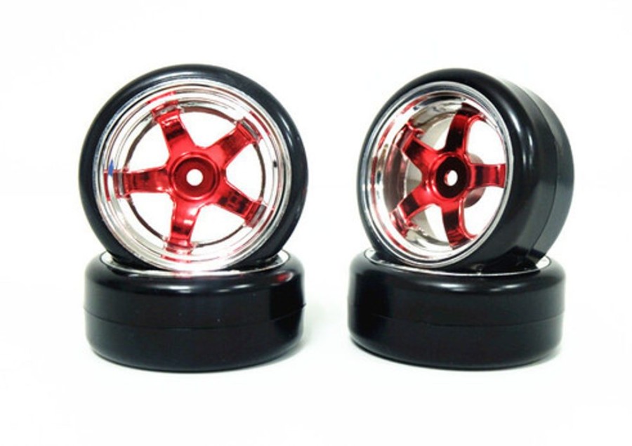 Rim & Tyre | Parts CS model Cs Model 1: 10 Drift Car Scale Tyre & Rim 4Pcs 3Mm Offset Wheels