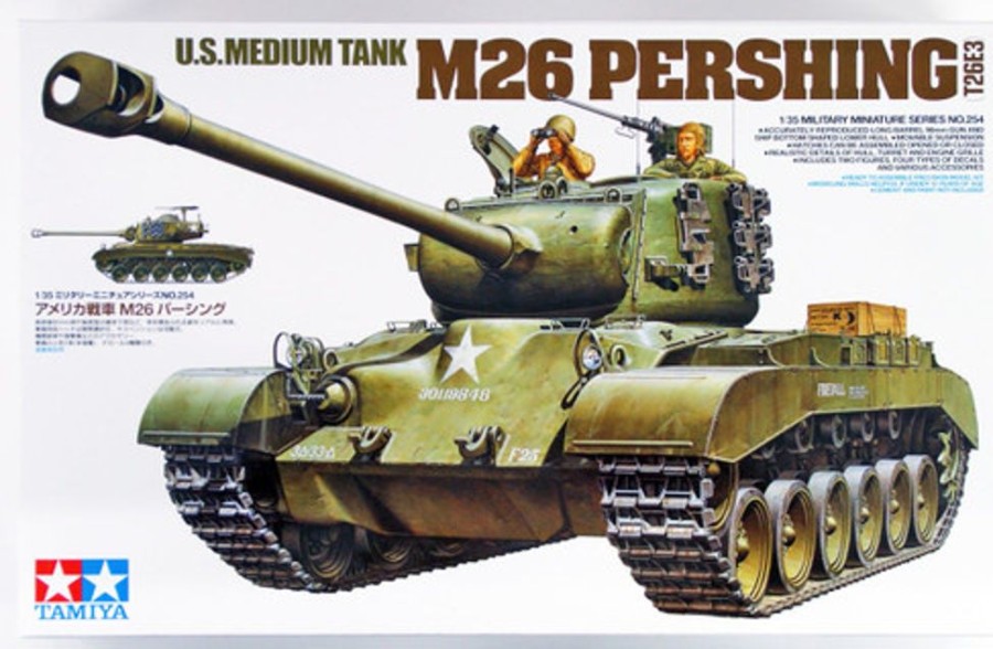 Military | Model & Die-Cast Tamiya Tamiya - 1/35 U.S. Medium Tank M26 Pershing Plastic Model Kit [35254]