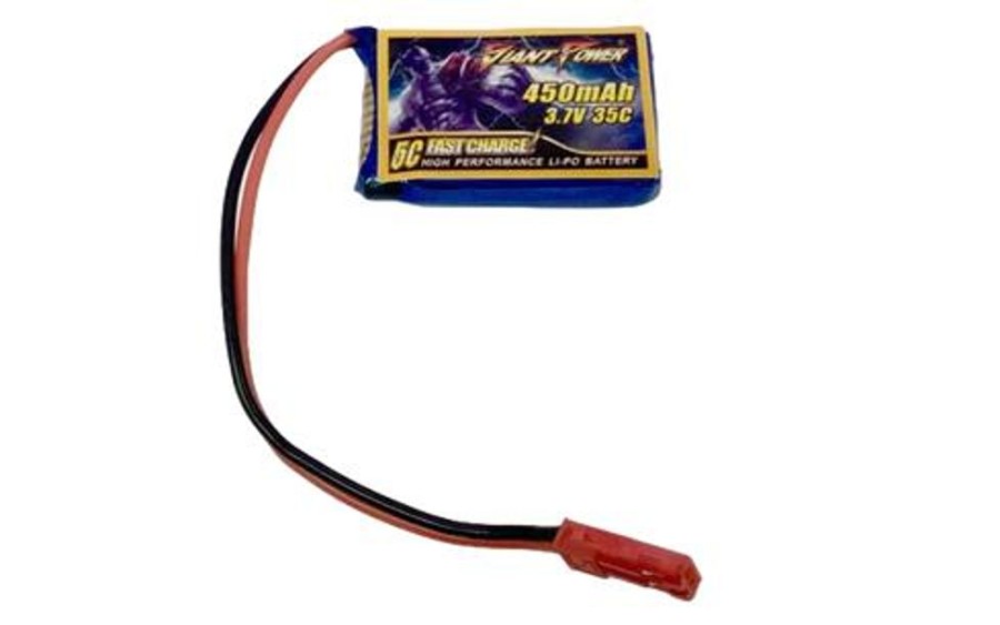 Lithium Polymer Batteries | Batt/Charger Giant Power Giant Power 1S 3.7V 450Mah 35C Li-Po W/ Jst Plug