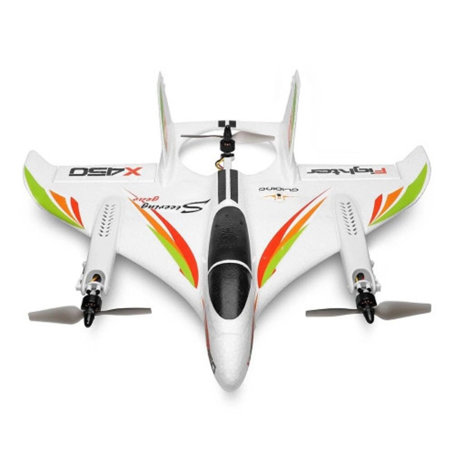 Planes WLToys Xk X450 Vtol 2.4G 6Ch Epo 450Mm Wingspan 3D/6G Mode Switchable Aerobatics Rc Airplane Rtf