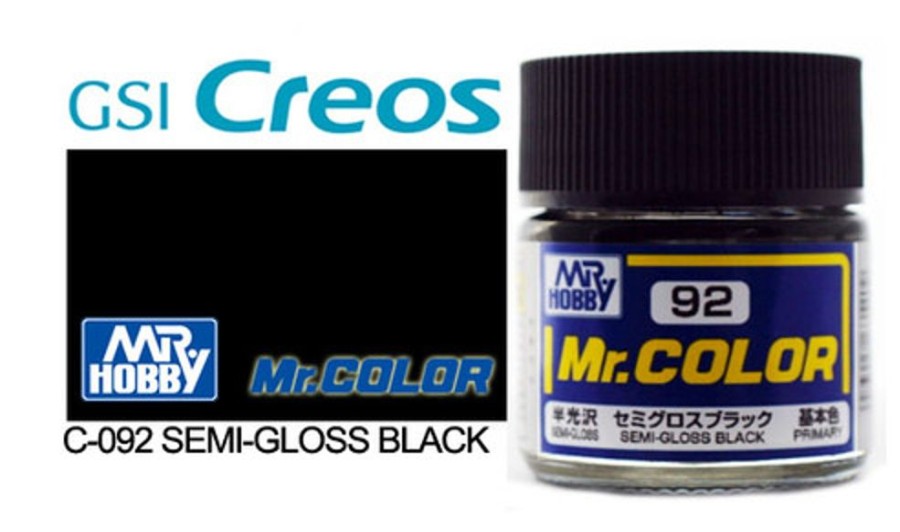 Mr. Hobby Paint | Accessories Mr Hobby Gunze - C092 Mr Color Semi Gloss Black