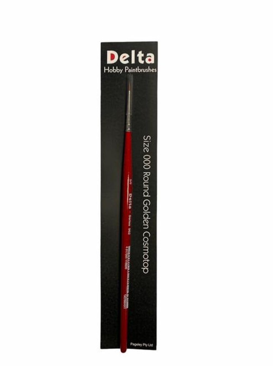 Delta Brushes | Accessories Delta Delta Paintbrush Size 000 Round Golden Cosmotop