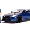 Model & Die-Cast JADA Jada - 1/18 Diecast Fast & Furious Brian`S 2009 Nissan Gt R (R35) W/Brian Figurine