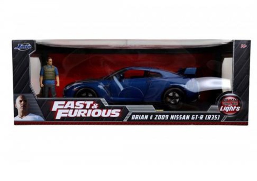 Model & Die-Cast JADA Jada - 1/18 Diecast Fast & Furious Brian`S 2009 Nissan Gt R (R35) W/Brian Figurine