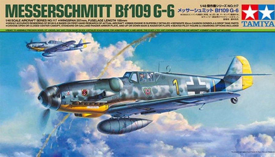 Aircraft | Model & Die-Cast Tamiya Tamiya- 1/48 Aircraft Messerschmitt Bf109 G-6 [61117]